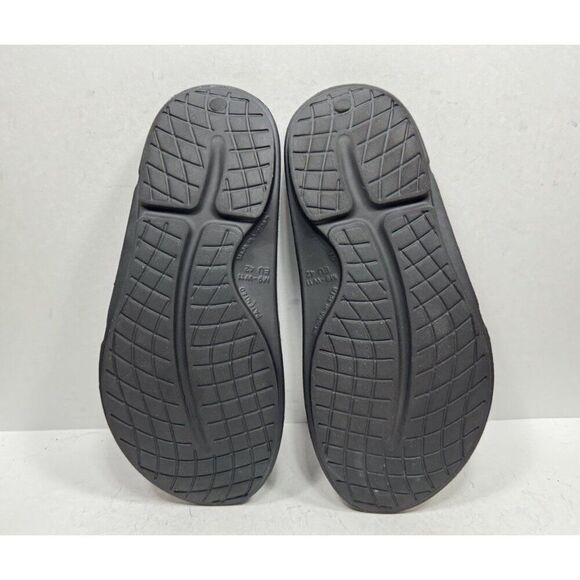 Oofos OOahh Sport Flex Sandals Men’s 9 Black Blue Pink Slip On Comfort - Picture 6 of 7